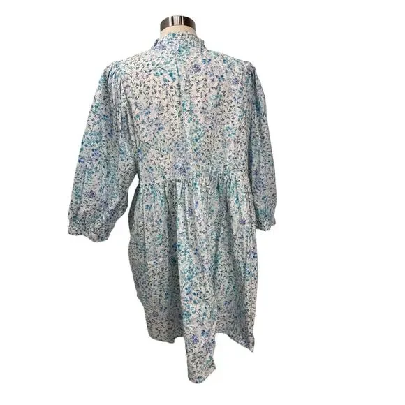 ZARA Blogger Fave Floral Printed Poplin Mini Babydoll Dress - Picture 5 of 10